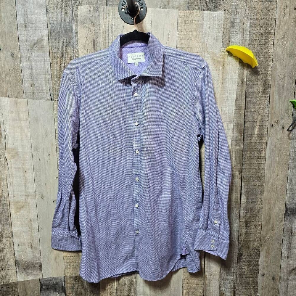Ted Baker Endurance Men's Button Down Dress Shirt Sz 15.5 32/33 Lavender